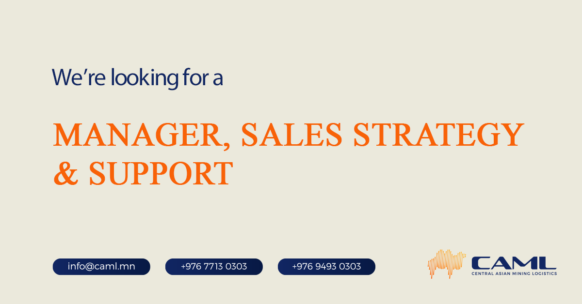 We are hiring a MANAGER, SALES STRATEGY & SUPPORT