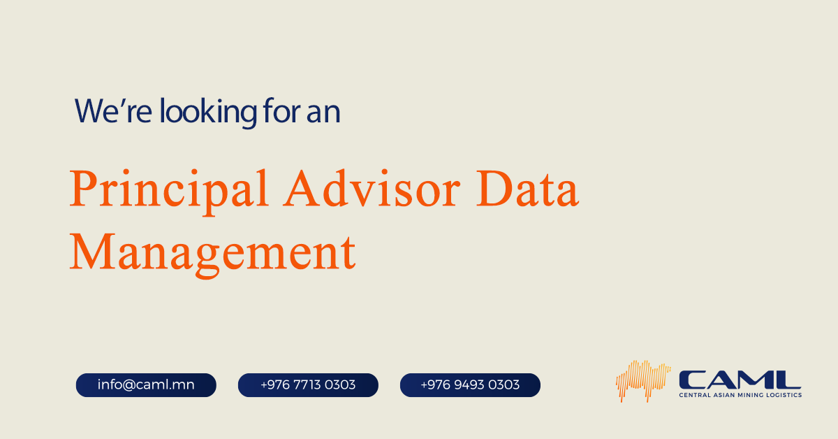 We are hiring a Principal Advisor Data Management