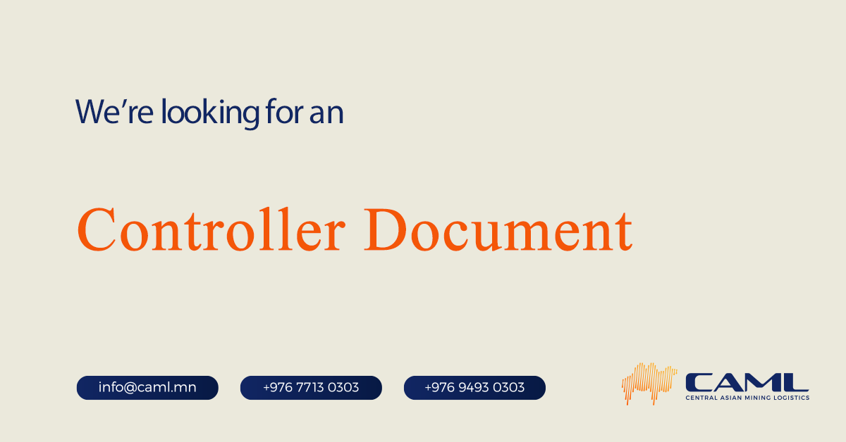 We are hiring a Controller Document