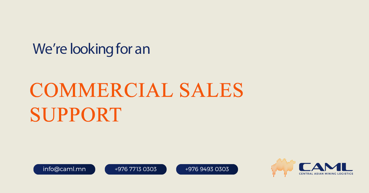 We are hiring a Commercial Sales Support
