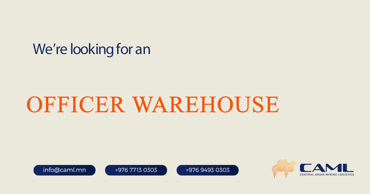 We are hiring an Officer Warehouse