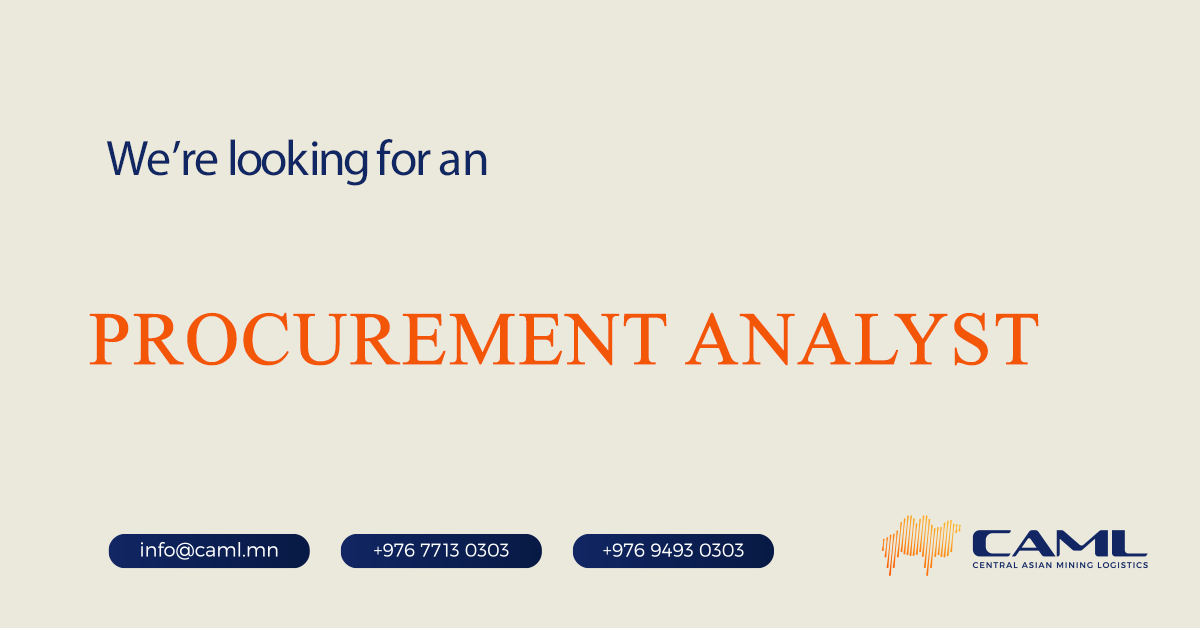 We are hiring a Procurement Analyst