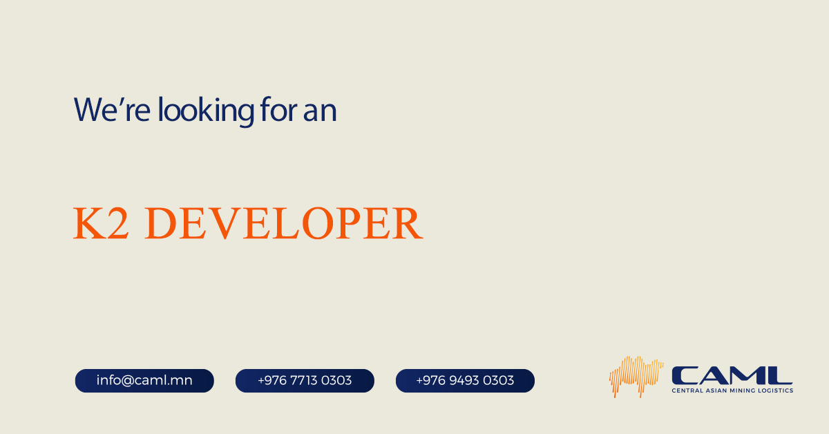 We are hiring a K2 Developer