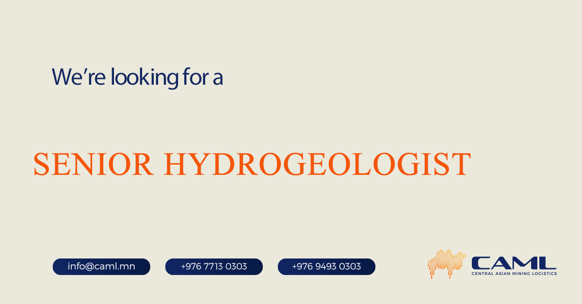 We are hiring a Senior Hydrogeologist