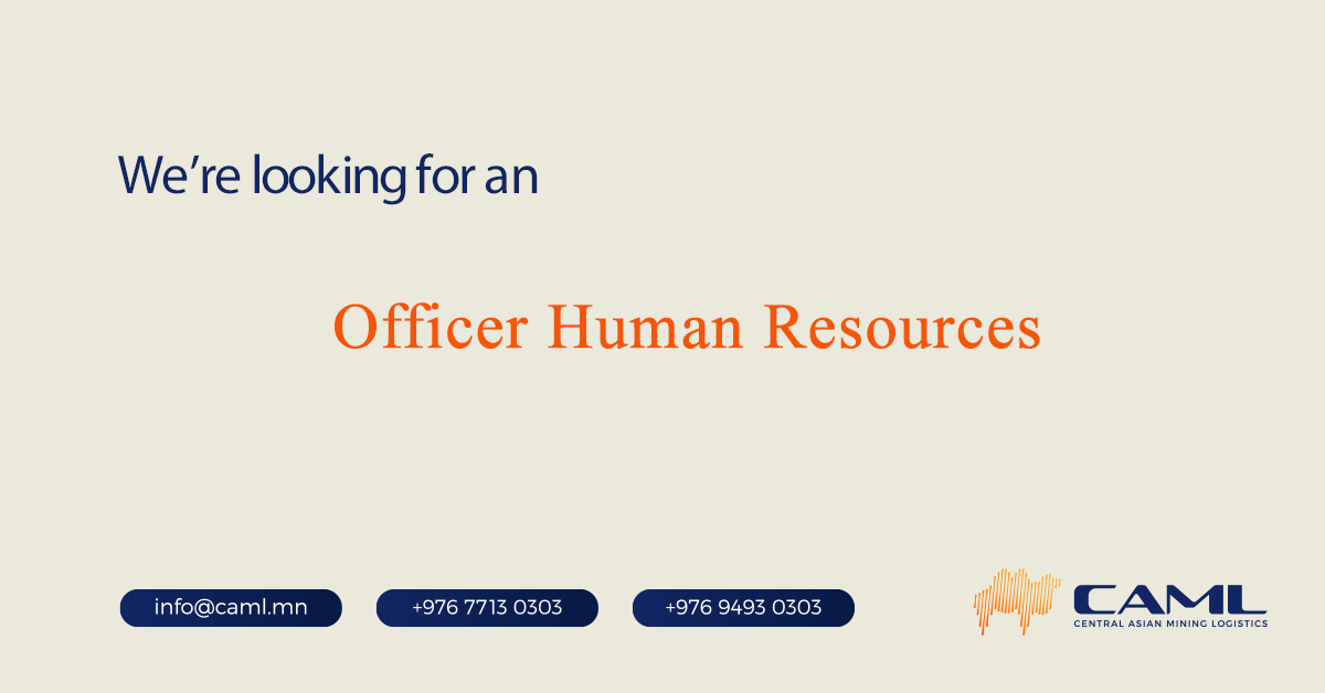 We are hiring an Officer Human Resources