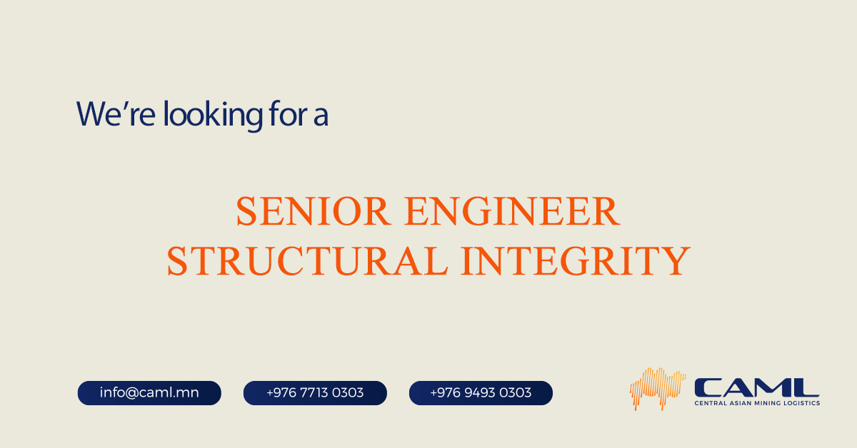 We are hiring a Senior Engineer Structural Integrity