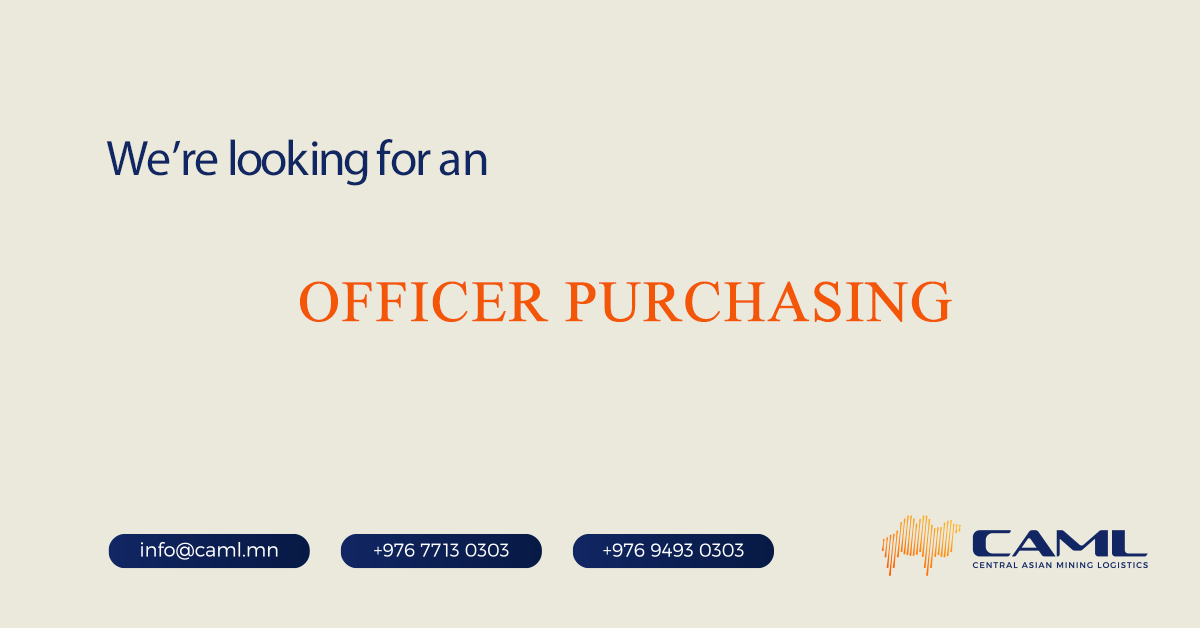 We are hiring an Officer Purchasing