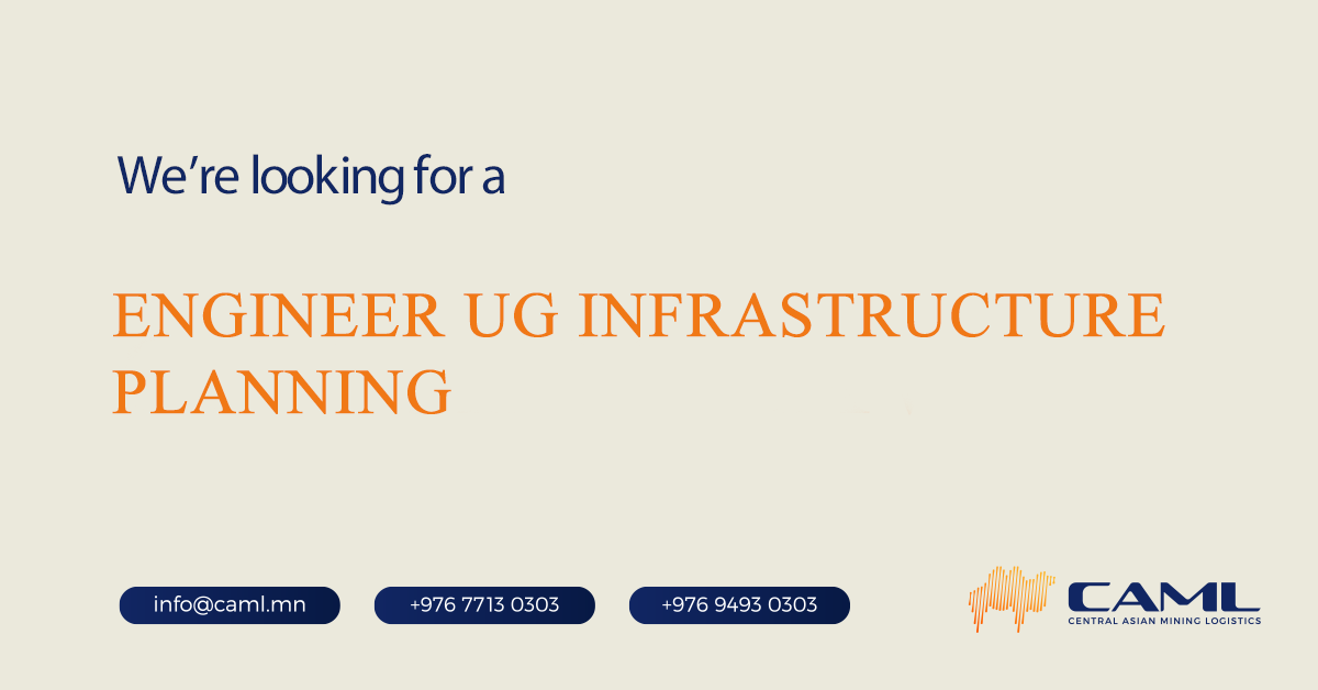 We are hiring an Engineer UG Infrastructure Planning