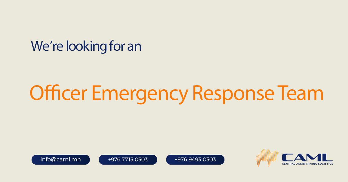 We are hiring an Officer Emergency Response Team