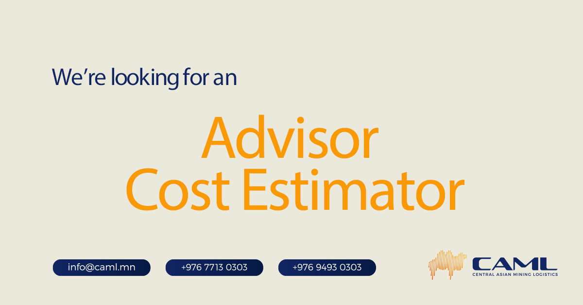 We are hiring an Advisor Cost estimator