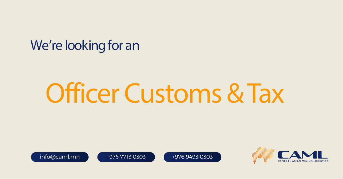 We are hiring an Officer Customs & Tax