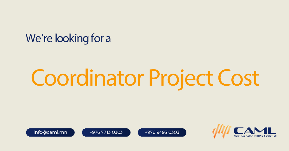 We are hiring a Coordinator Project Cost