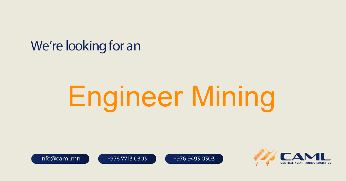 We are hiring an Engineer Mining