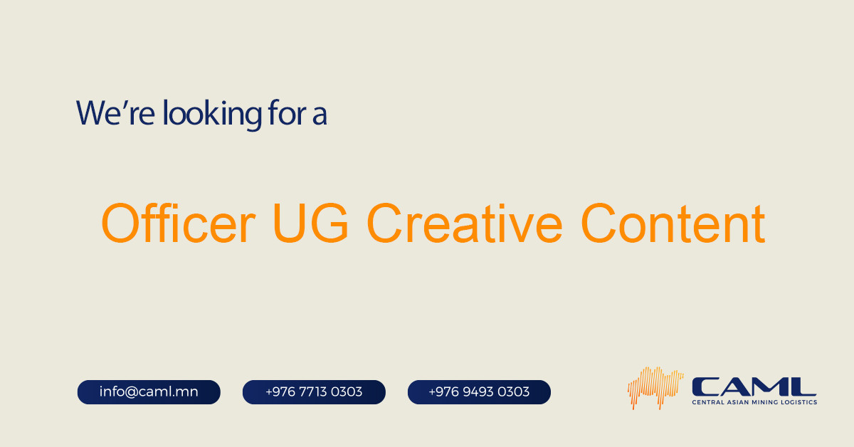 We are hiring an Officer UG Creative Content, Animation