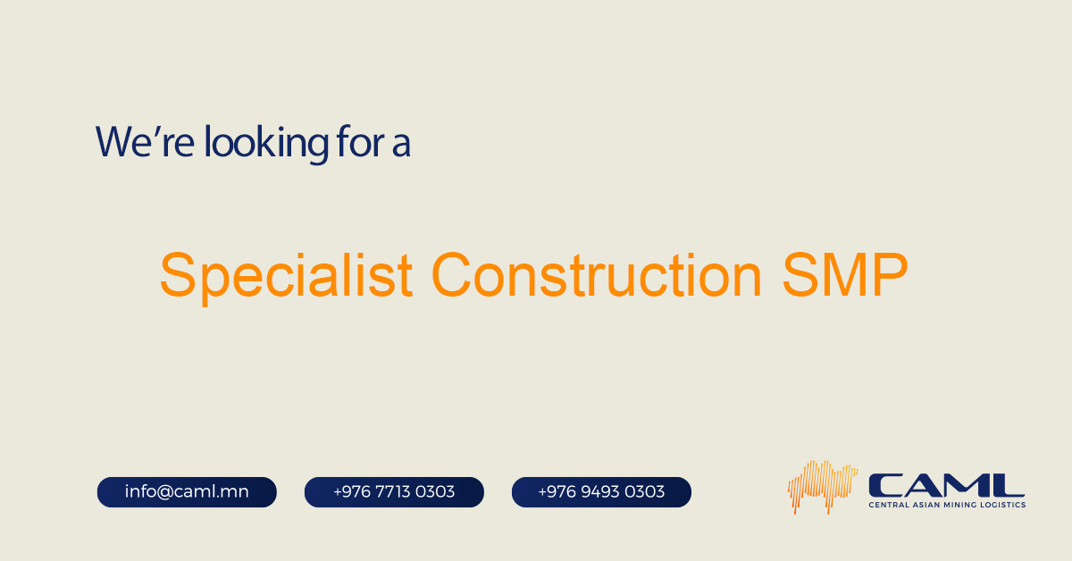 We are hiring a Specialist Construction SMP