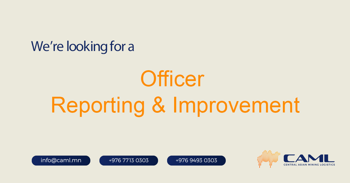 We are hiring an Officer Reporting & improvement