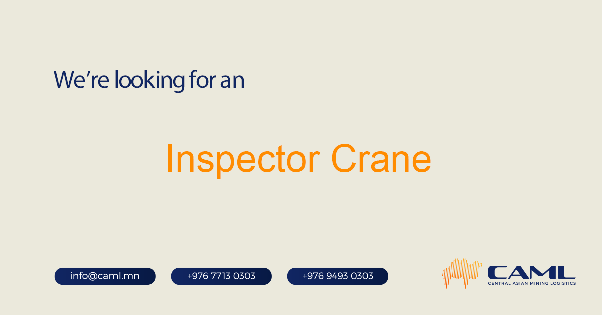 We are hiring an Inspector Crane